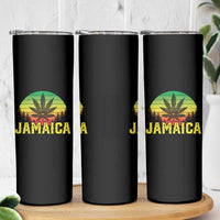 Jamaica Stoner Skinny Tumbler Rasta Sunset Cannabis Marijuana Weed Lovers 420 - Wonder Print Shop