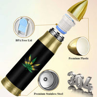 Jamaica Flag Cannabis Bullet Tumbler Funny Stoner Weed Lovers Marijuana 420 - Wonder Print Shop