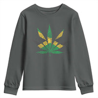 Jamaica Flag Cannabis Youth Sweatshirt Funny Stoner Weed Lovers Marijuana 420 - Wonder Print Shop