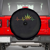 Reggae Weed Spare Tire Cover Rasta Marijuana Leaf Heartbeat Weed Lovers 420 - Wonder Print Shop