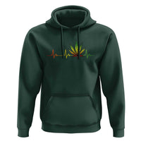 Reggae Weed Hoodie Rasta Marijuana Leaf Heartbeat Weed Lovers 420 - Wonder Print Shop