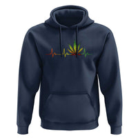 Reggae Weed Hoodie Rasta Marijuana Leaf Heartbeat Weed Lovers 420 - Wonder Print Shop