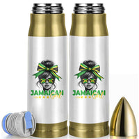 Proud Jamaican Girl Bullet Tumbler Jamaica Messy Bun Retro Vintage Jamaican Flag - Wonder Print Shop