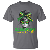 Proud Jamaican Girl T Shirt Jamaica Messy Bun Retro Vintage Jamaican Flag - Wonder Print Shop