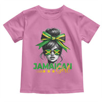 Proud Jamaican Girl Toddler T Shirt Jamaica Messy Bun Retro Vintage Jamaican Flag - Wonder Print Shop
