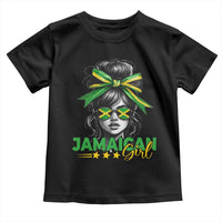 Proud Jamaican Girl Toddler T Shirt Jamaica Messy Bun Retro Vintage Jamaican Flag - Wonder Print Shop