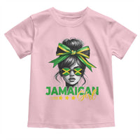 Proud Jamaican Girl Toddler T Shirt Jamaica Messy Bun Retro Vintage Jamaican Flag - Wonder Print Shop