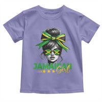 Proud Jamaican Girl Toddler T Shirt Jamaica Messy Bun Retro Vintage Jamaican Flag - Wonder Print Shop