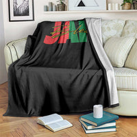 Rastafarian Jah Bless Throw Blanket Retro Reggae Rastafari Jamaica Rasta - Wonder Print Shop