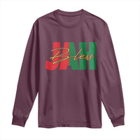 Rastafarian Jah Bless Long Sleeve Shirt Retro Reggae Rastafari Jamaica Rasta - Wonder Print Shop