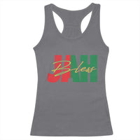 Rastafarian Jah Bless Racerback Tank Top Retro Reggae Rastafari Jamaica Rasta - Wonder Print Shop