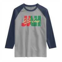 Rastafarian Jah Bless Raglan Shirt Retro Reggae Rastafari Jamaica Rasta - Wonder Print Shop