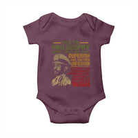 Haile Selassie Baby Onesie War Speech Lion of Judah Rasta Jah Bless - Wonder Print Shop