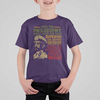 Haile Selassie T Shirt For Kid War Speech Lion of Judah Rasta Jah Bless - Wonder Print Shop