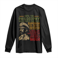 Haile Selassie Long Sleeve Shirt War Speech Lion of Judah Rasta Jah Bless - Wonder Print Shop