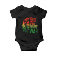 Lion of Judah Baby Onesie Rasta Haile Selassie War Speech Jah Bless - Wonder Print Shop