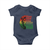 Lion of Judah Baby Onesie Rasta Haile Selassie War Speech Jah Bless - Wonder Print Shop