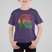 Lion of Judah T Shirt For Kid Rasta Haile Selassie War Speech Jah Bless - Wonder Print Shop