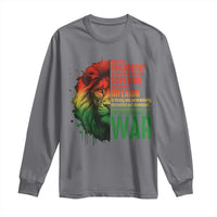 Lion of Judah Long Sleeve Shirt Rasta Haile Selassie War Speech Jah Bless - Wonder Print Shop