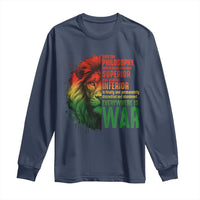 Lion of Judah Long Sleeve Shirt Rasta Haile Selassie War Speech Jah Bless - Wonder Print Shop