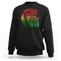 Lion of Judah Sweatshirt Rasta Haile Selassie War Speech Jah Bless - Wonder Print Shop