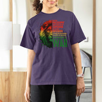 Lion of Judah T Shirt For Women Rasta Haile Selassie War Speech Jah Bless - Wonder Print Shop