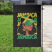 Proud Jamaican Afro Black Woman Jamaica Flag Pride Garden Flag - Wonder Print Shop