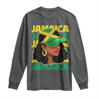 Proud Jamaican Afro Black Woman Jamaica Flag Pride Long Sleeve Shirt - Wonder Print Shop