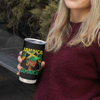 Proud Jamaican Afro Black Woman Jamaica Flag Pride Tumbler Cup - Wonder Print Shop