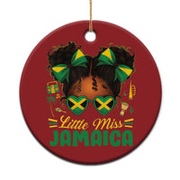 Little Miss Jamaica Christmas Ornament Proud Jamaican Afro Black Girls Jamaica Flag Pride - Wonder Print Shop