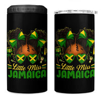 Little Miss Jamaica 4 in 1 Can Cooler Tumbler Proud Jamaican Afro Black Girls Jamaica Flag Pride - Wonder Print Shop