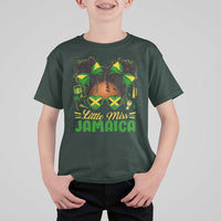 Little Miss Jamaica T Shirt For Kid Proud Jamaican Afro Black Girls Jamaica Flag Pride - Wonder Print Shop