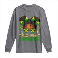 Little Miss Jamaica Long Sleeve Shirt Proud Jamaican Afro Black Girls Jamaica Flag Pride - Wonder Print Shop