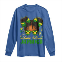 Little Miss Jamaica Long Sleeve Shirt Proud Jamaican Afro Black Girls Jamaica Flag Pride - Wonder Print Shop