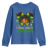 Little Miss Jamaica Youth Sweatshirt Proud Jamaican Afro Black Girls Jamaica Flag Pride - Wonder Print Shop