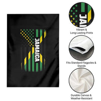 Jamaican American Flag Garden Flag Distressed Jamaica America Usa Flag - Wonder Print Shop