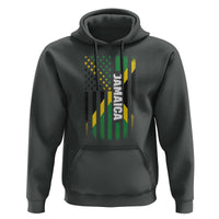 Jamaican American Flag Hoodie Distressed Jamaica America Usa Flag - Wonder Print Shop