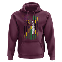 Jamaican American Flag Hoodie Distressed Jamaica America Usa Flag - Wonder Print Shop