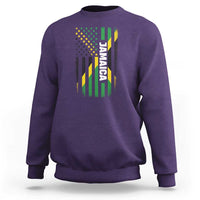 Jamaican American Flag Sweatshirt Distressed Jamaica America Usa Flag - Wonder Print Shop