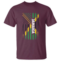 Jamaican American Flag T Shirt Distressed Jamaica America Usa Flag - Wonder Print Shop
