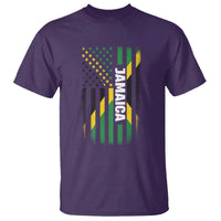 Jamaican American Flag T Shirt Distressed Jamaica America Usa Flag - Wonder Print Shop