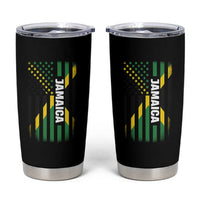 Jamaican American Flag Tumbler Cup Distressed Jamaica America Usa Flag - Wonder Print Shop