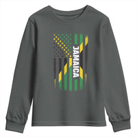 Jamaican American Flag Youth Sweatshirt Distressed Jamaica America Usa Flag - Wonder Print Shop