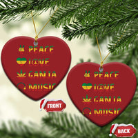 Rasta Weed Christmas Ornament Peace Love Ganja Marijuana Cannabis Reggae Music - Wonder Print Shop