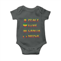Rasta Weed Baby Onesie Peace Love Ganja Marijuana Cannabis Reggae Music - Wonder Print Shop