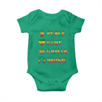 Rasta Weed Baby Onesie Peace Love Ganja Marijuana Cannabis Reggae Music - Wonder Print Shop