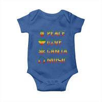 Rasta Weed Baby Onesie Peace Love Ganja Marijuana Cannabis Reggae Music - Wonder Print Shop