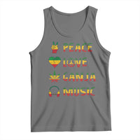 Rasta Weed Tank Top Peace Love Ganja Marijuana Cannabis Reggae Music - Wonder Print Shop