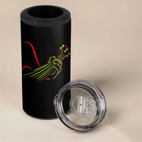 Reggae Guitar 4 in 1 Can Cooler Tumbler Rasta Music Gift for Guitar Lovers - Wonder Print Shop