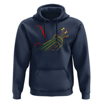 Reggae Guitar Hoodie Rasta Music Gift for Guitar Lovers - Wonder Print Shop